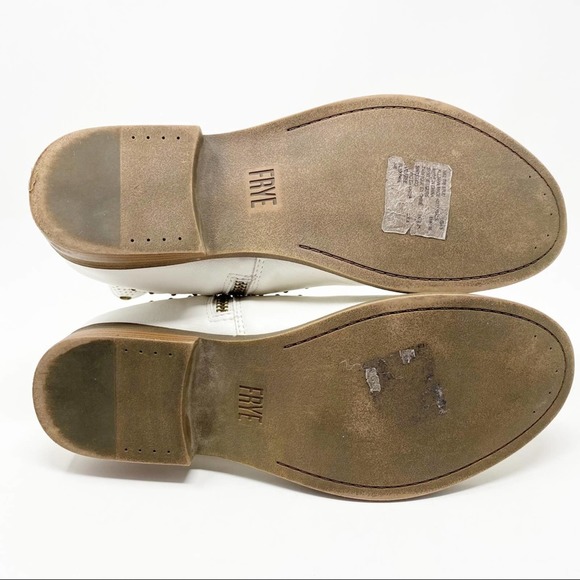 Frye Mel Tri Stud Western Boots White - Picture 7 of 10